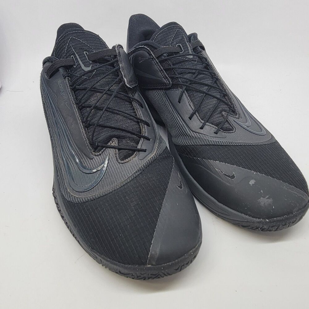 Nike Presision 7 Easyon Triple Black Athletic Shoes Size US 14 EUR 48.5